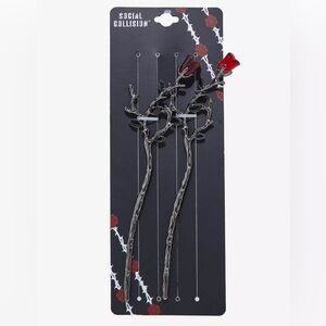 Social Collision Rose‎ Branch Hair Stick Set Hot Topic